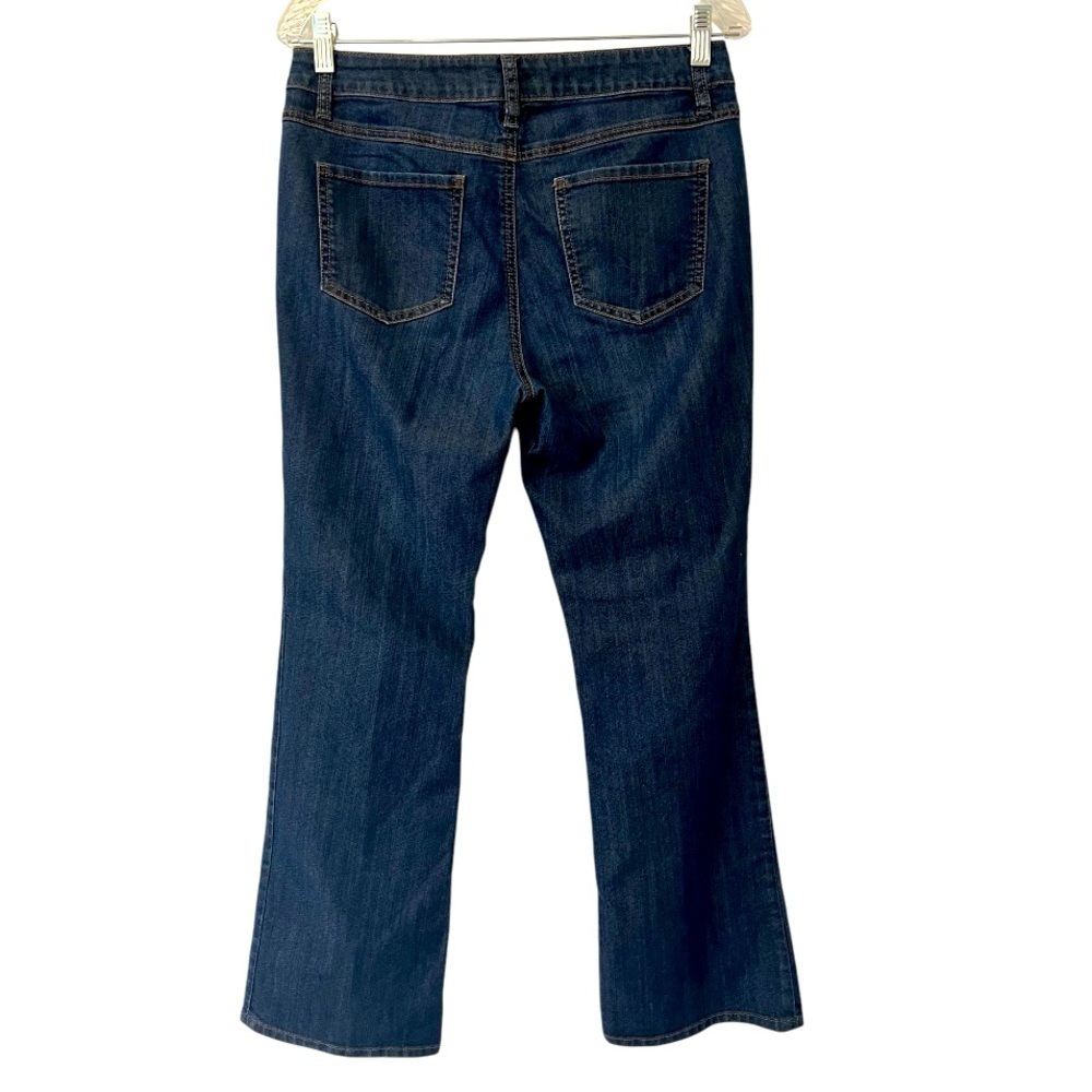 CAbi Dark blue classic 5 pocket mid-rise flare jeans Women’s Size 8 - Picture 2 of 10